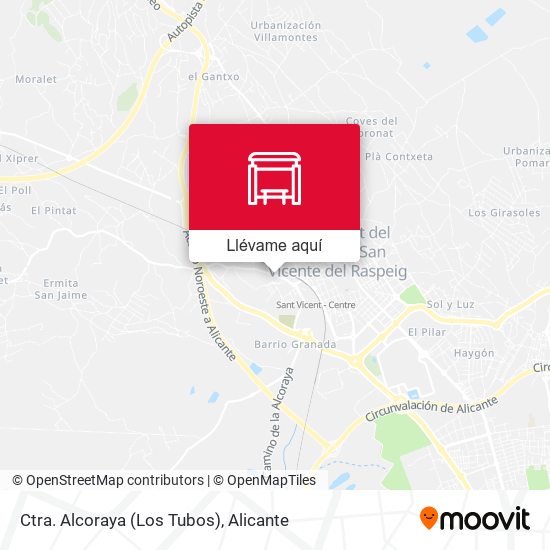 Mapa Ctra. Alcoraya (Los Tubos)