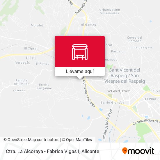 Mapa Ctra. La Alcoraya - Fabrica Vigas I
