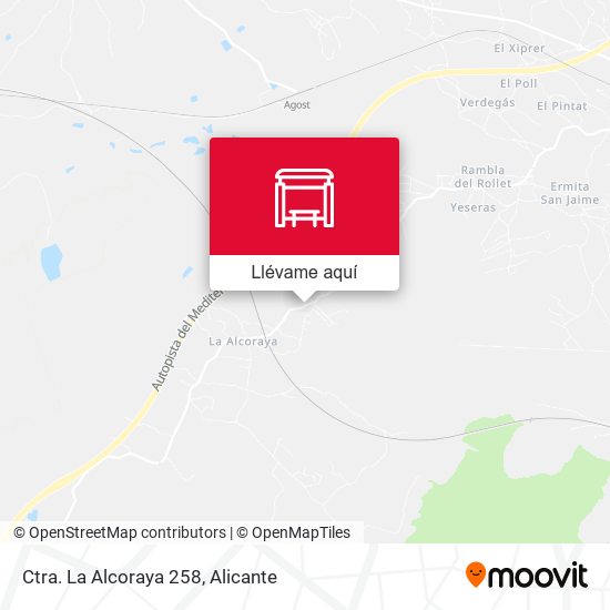 Mapa Ctra. La Alcoraya 258