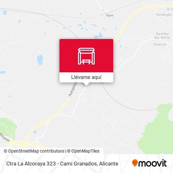 Mapa Ctra La Alcoraya 323 - Cami Granados