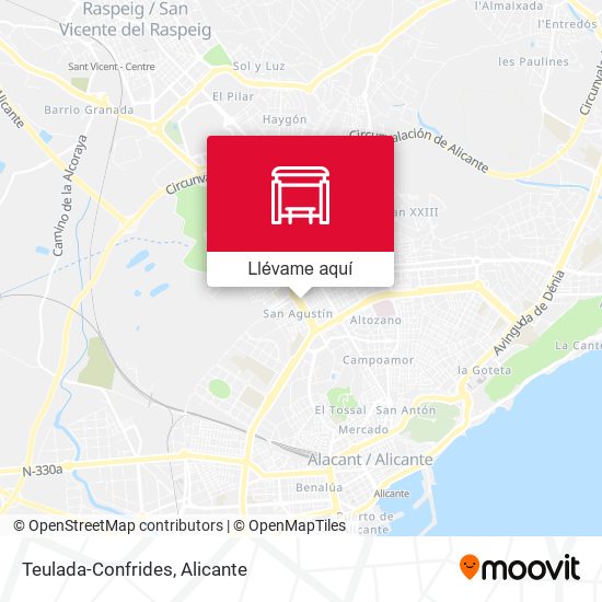 Mapa Teulada-Confrides