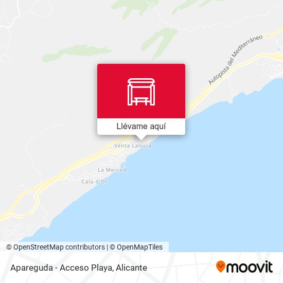 Mapa Apareguda - Acceso Playa