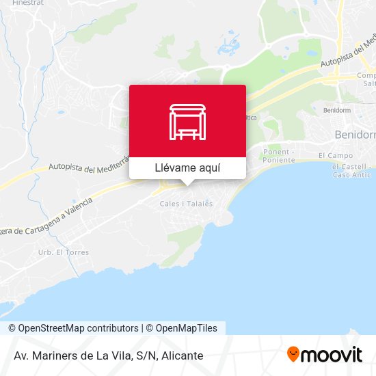 Mapa Av. Mariners de La Vila, S/N