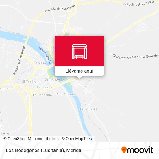 Mapa Los Bodegones (Lusitania)
