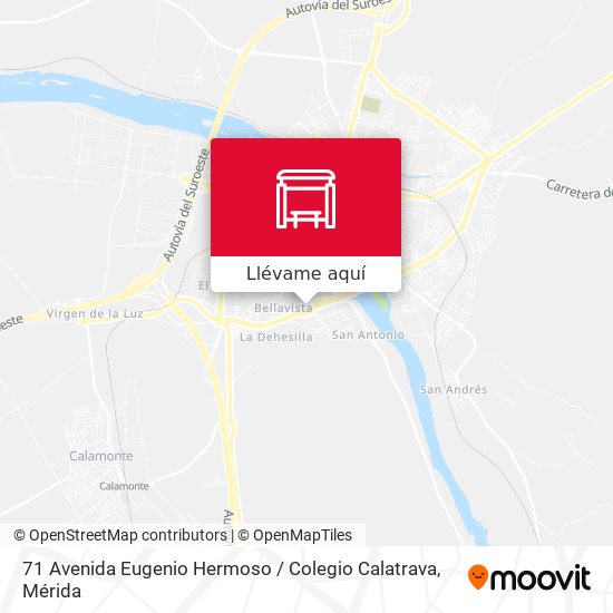 Mapa 71 Avenida Eugenio Hermoso / Colegio Calatrava