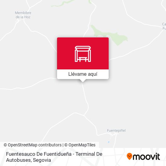 Mapa Fuentesauco De Fuentidueña - Terminal De Autobuses