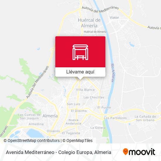 Mapa Avenida Mediterráneo - Colegio Europa