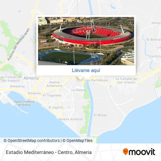 Mapa Estadio Mediterráneo - Centro