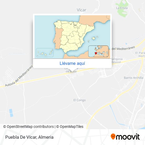 Mapa Puebla De Vícar
