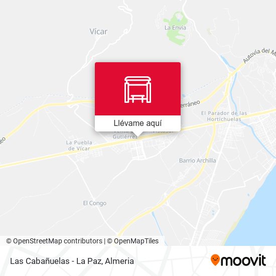 Mapa Las Cabañuelas - La Paz