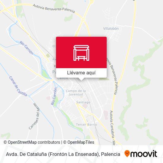 Mapa Avda. De Cataluña (Frontón La Ensenada)
