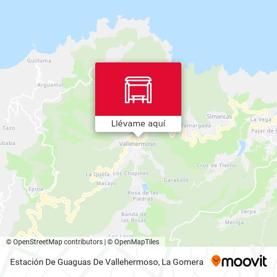 Mapa Estación De Guaguas De Vallehermoso