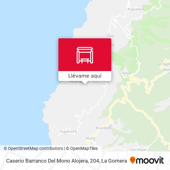 Mapa Caserio Barranco Del Mono Alojera, 204