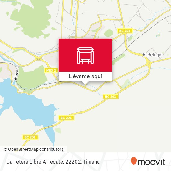 Mapa de Carretera Libre A Tecate, 22202