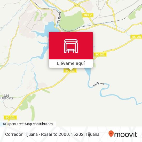 Mapa de Corredor Tijuana - Rosarito 2000, 15202