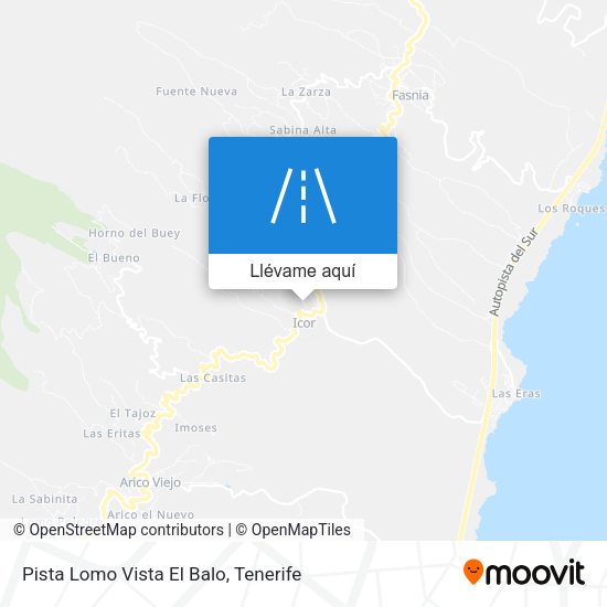 Mapa Pista Lomo Vista El Balo