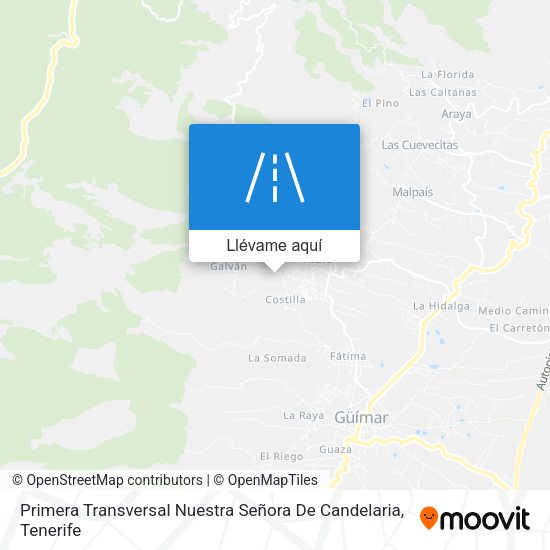 Mapa Primera Transversal Nuestra Señora De Candelaria