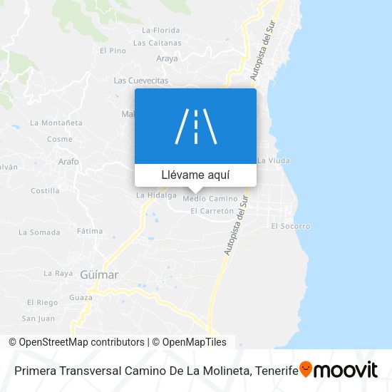 Mapa Primera Transversal Camino De La Molineta