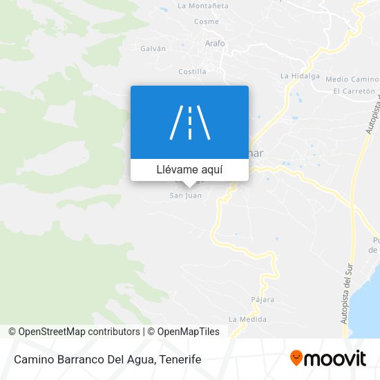 Mapa Camino Barranco Del Agua