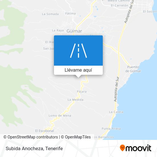 Mapa Subida Anocheza