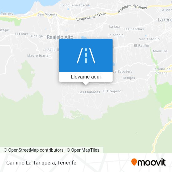 Mapa Camino La Tanquera
