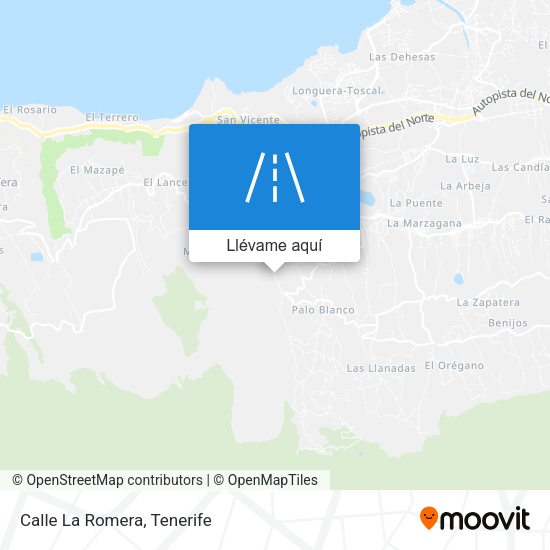 Mapa Calle La Romera