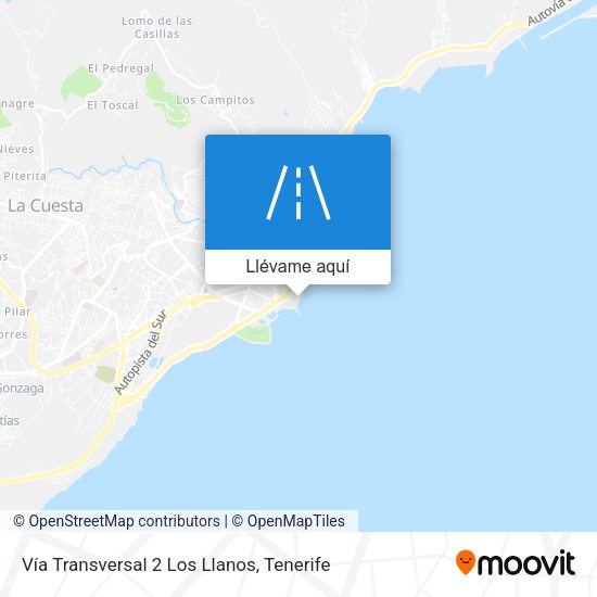 Mapa Vía Transversal 2 Los Llanos