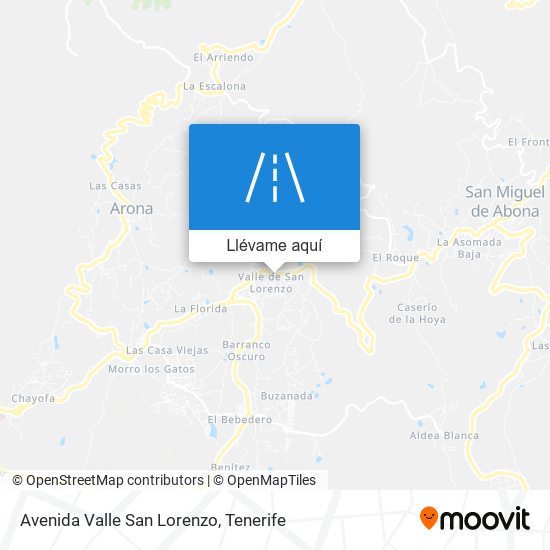 Mapa Avenida Valle San Lorenzo