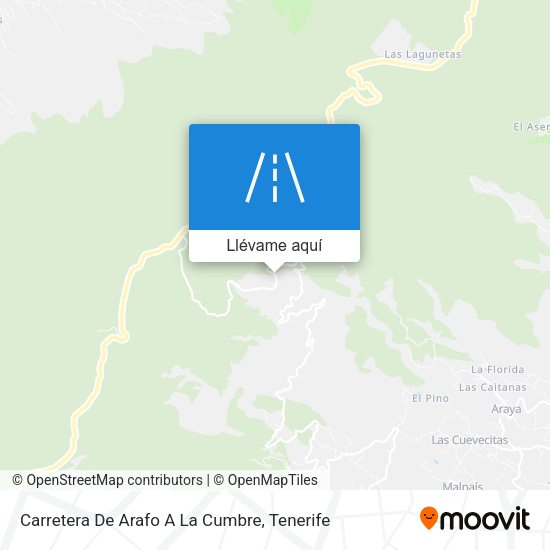 Mapa Carretera De Arafo A La Cumbre