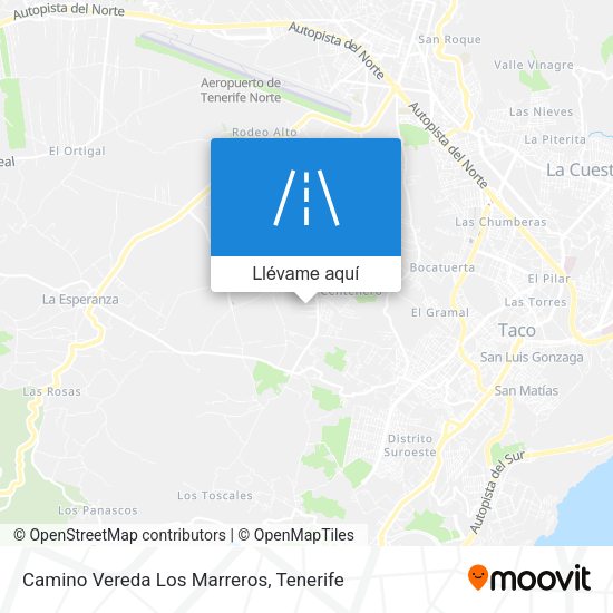 Mapa Camino Vereda Los Marreros