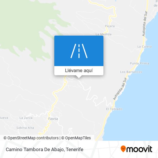 Mapa Camino Tambora De Abajo