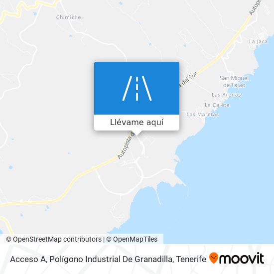 Mapa Acceso A, Polígono Industrial De Granadilla