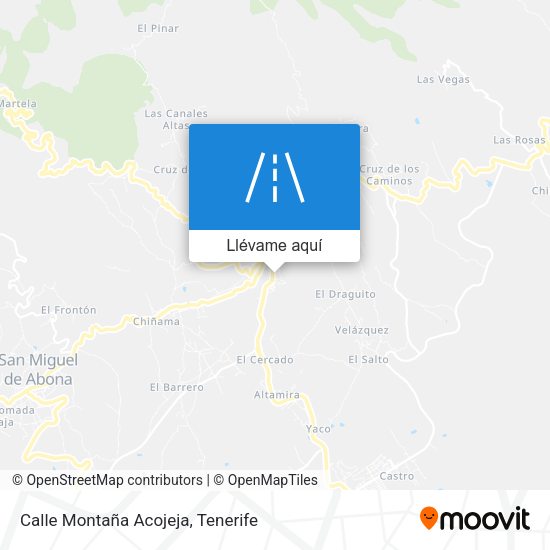 Mapa Calle Montaña Acojeja