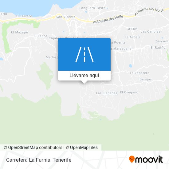 Mapa Carretera La Furnia