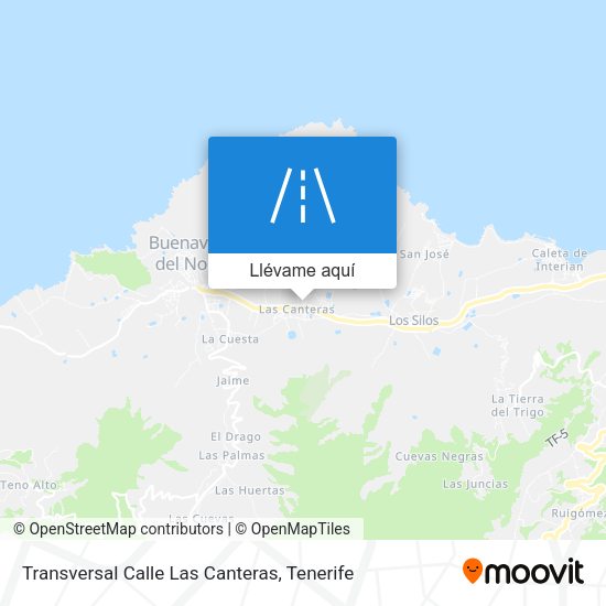 Mapa Transversal Calle Las Canteras