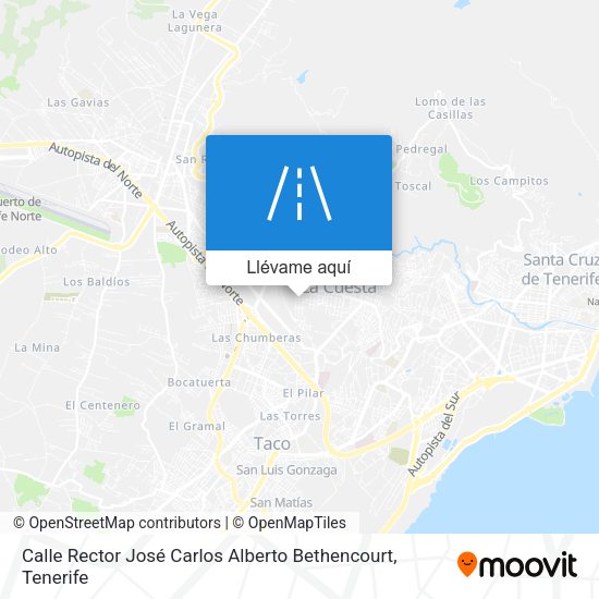 Mapa Calle Rector José Carlos Alberto Bethencourt