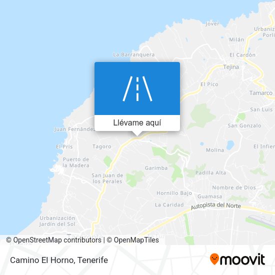 Mapa Camino El Horno