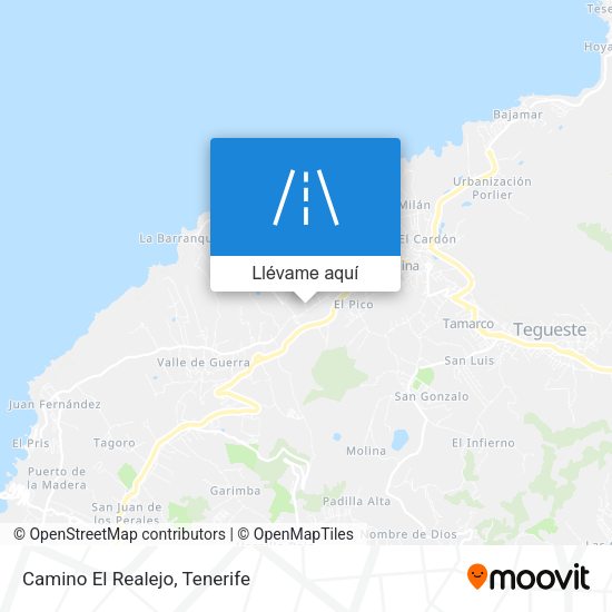 Mapa Camino El Realejo
