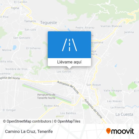 Mapa Camino La Cruz
