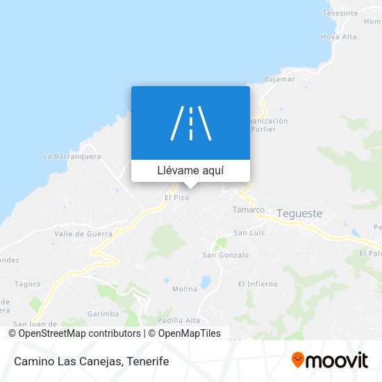 Mapa Camino Las Canejas