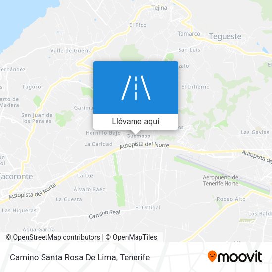 Mapa Camino Santa Rosa De Lima