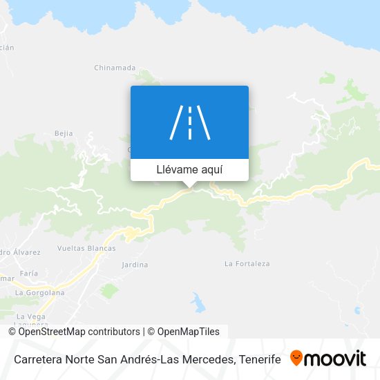 Mapa Carretera Norte San Andrés-Las Mercedes