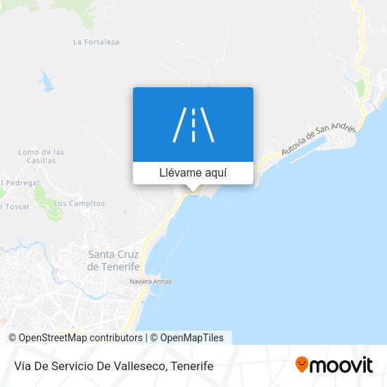 Mapa Vía De Servicio De Valleseco