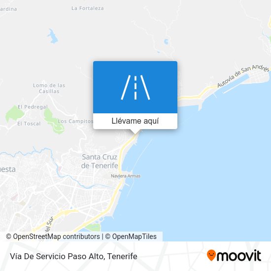 Mapa Vía De Servicio Paso Alto