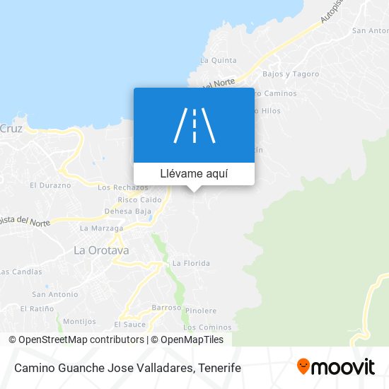 Mapa Camino Guanche Jose Valladares