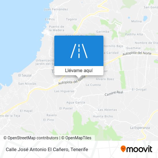 Mapa Calle José Antonio El Cañero