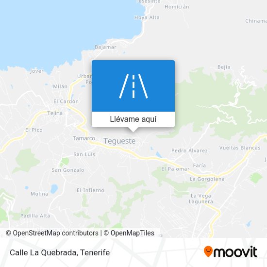 Mapa Calle La Quebrada