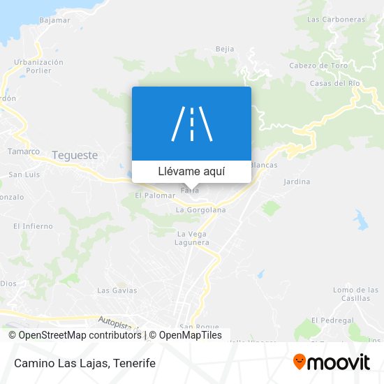 Mapa Camino Las Lajas