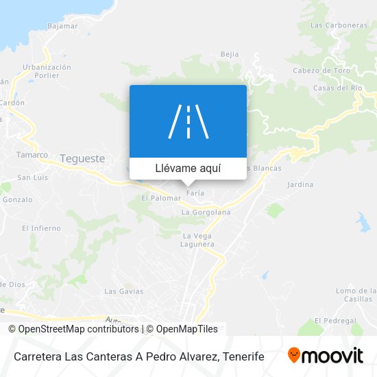 Mapa Carretera Las Canteras A Pedro Alvarez
