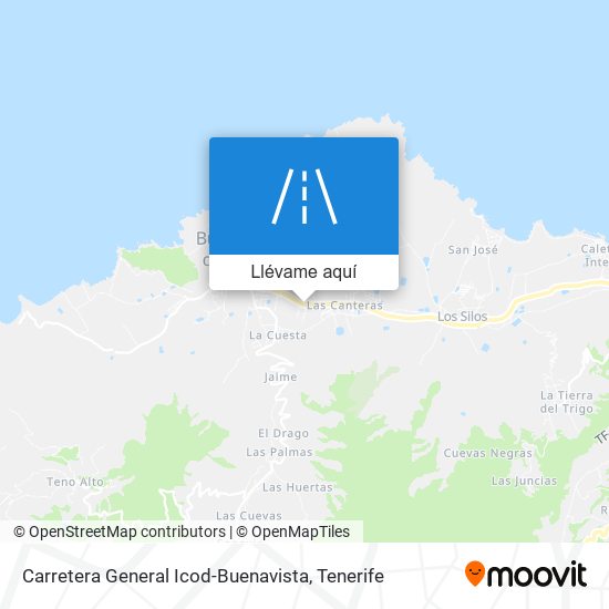 Mapa Carretera General Icod-Buenavista
